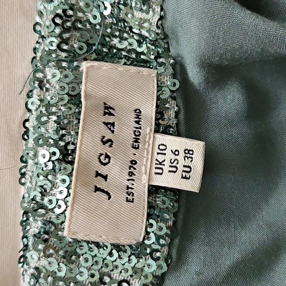 Jigsaw Green Sequin Halter Dress - Picture 11 of 11